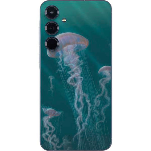 Blue Jellyfish by Vincent Hie Galaxy A55 5G Skin