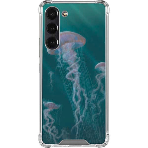 Blue Jellyfish by Vincent Hie Galaxy S24 FE Clear Case