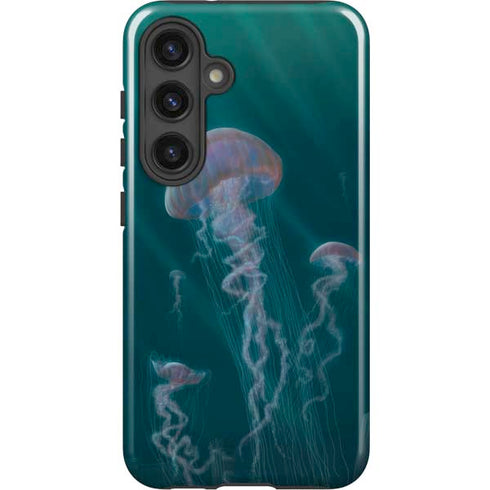 Blue Jellyfish by Vincent Hie Galaxy S25 Impact Case