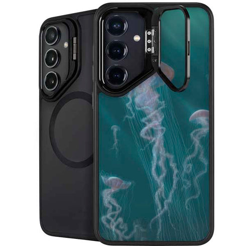 Blue Jellyfish by Vincent Hie Galaxy S25 Kickstand Case