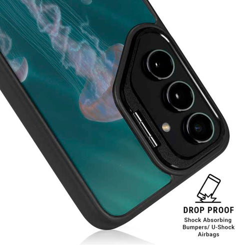 Blue Jellyfish by Vincent Hie Galaxy S25 Kickstand Case