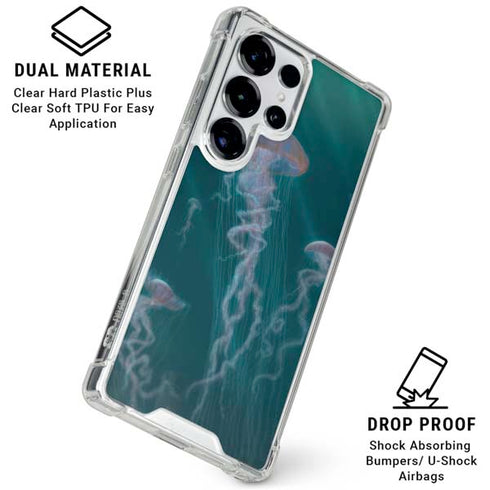 Blue Jellyfish by Vincent Hie Galaxy S25 Ultra Clear Case