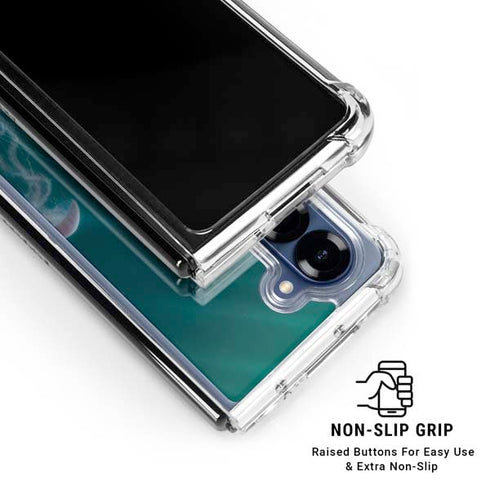 Blue Jellyfish by Vincent Hie Galaxy Z Fold6 Clear Case