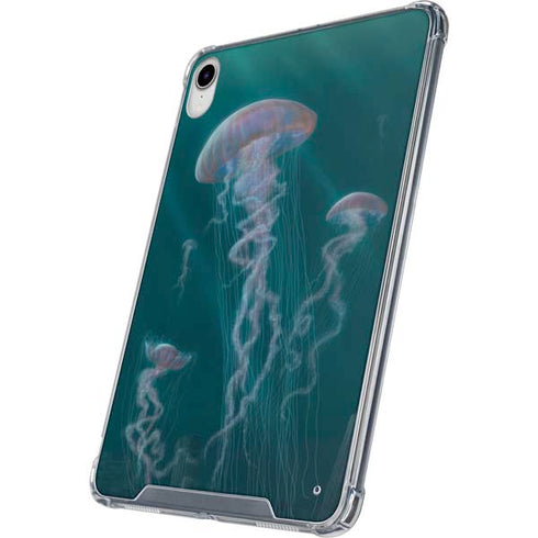 Blue Jellyfish by Vincent Hie iPad 11th Gen (2025) Clear Case