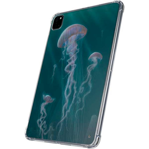 Blue Jellyfish by Vincent Hie iPad Pro 11in (2024) Clear Case