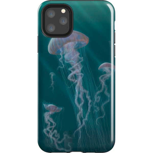 Blue Jellyfish by Vincent Hie iPhone Cases