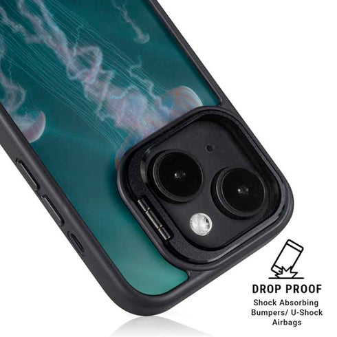 Blue Jellyfish by Vincent Hie iPhone 14 Plus Kickstand Case