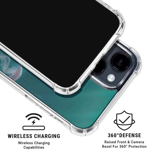 Blue Jellyfish by Vincent Hie iPhone 15 Clear Case