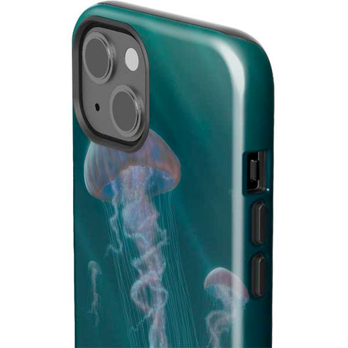Blue Jellyfish by Vincent Hie iPhone 15 Impact Case