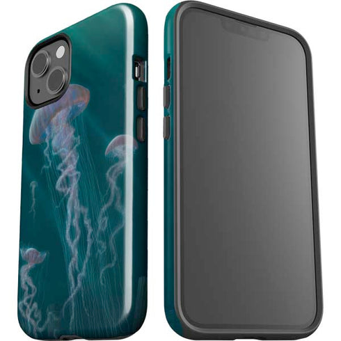 Blue Jellyfish by Vincent Hie iPhone 15 Impact Case