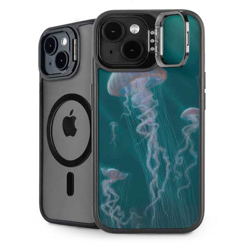 Blue Jellyfish by Vincent Hie iPhone 15 Kickstand Case