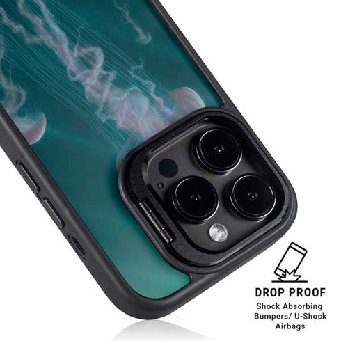 Blue Jellyfish by Vincent Hie iPhone 15 Pro Kickstand Case