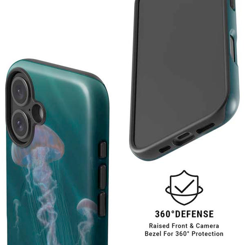 Blue Jellyfish by Vincent Hie iPhone 16 Magsafe Impact Case