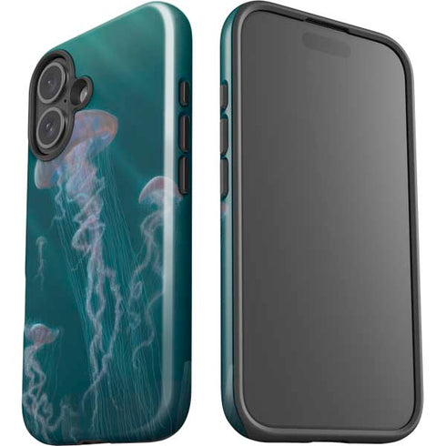 Blue Jellyfish by Vincent Hie iPhone 16 Plus Impact Case