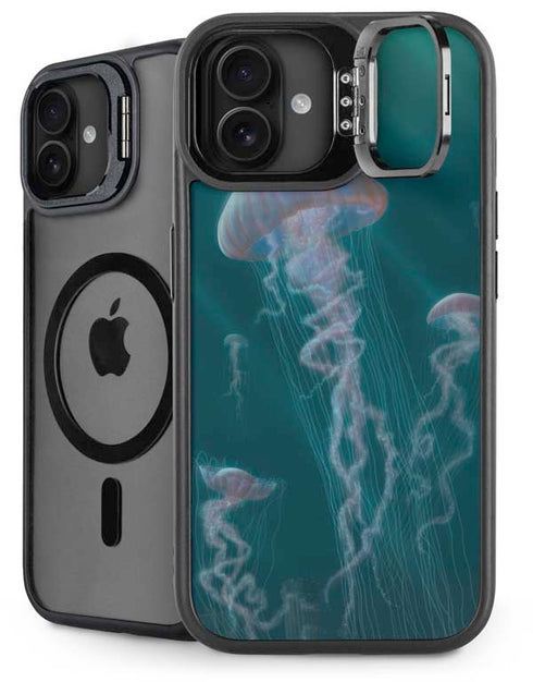 Blue Jellyfish by Vincent Hie iPhone 16 Plus Kickstand Case