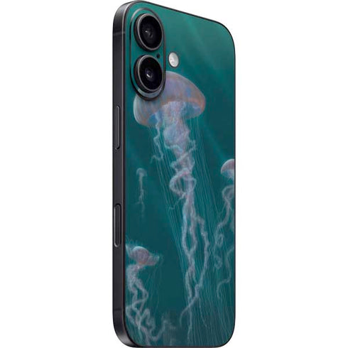Blue Jellyfish by Vincent Hie iPhone 16 Plus Skin