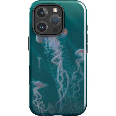 Blue Jellyfish by Vincent Hie iPhone 16 Pro Impact Case