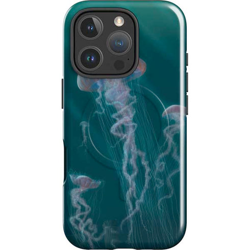 Blue Jellyfish by Vincent Hie iPhone 16 Pro Magsafe Impact Case