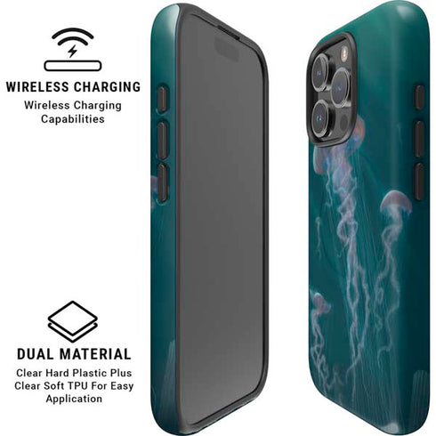 Blue Jellyfish by Vincent Hie iPhone 16 Pro Max Magsafe Impact Case