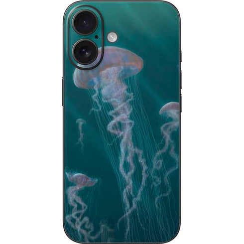 Blue Jellyfish by Vincent Hie iPhone 16 Skin