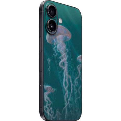 Blue Jellyfish by Vincent Hie iPhone 16 Skin