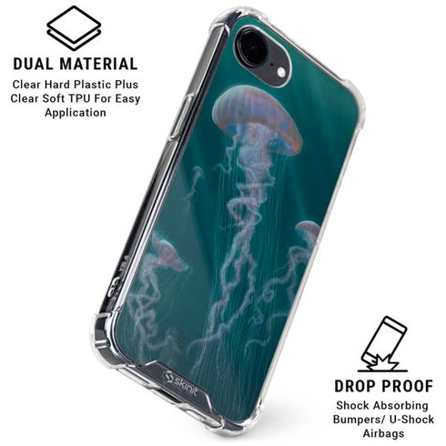Blue Jellyfish by Vincent Hie iPhone 16e Clear Case