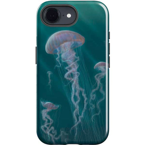 Blue Jellyfish by Vincent Hie iPhone 16e Impact Case