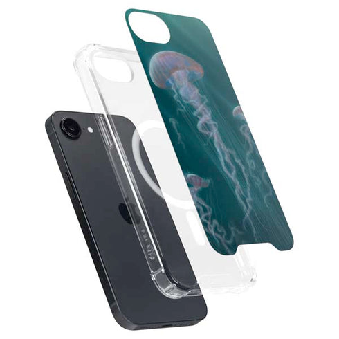 Blue Jellyfish by Vincent Hie iPhone 16e MagSafe Case