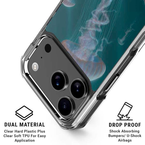 Blue Jellyfish by Vincent Hie iPhone 18 Pro Clear Case