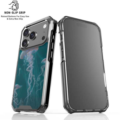 Blue Jellyfish by Vincent Hie iPhone 18 Pro Clear Case