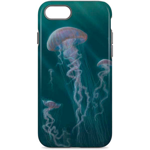 Blue Jellyfish by Vincent Hie iPhone Cases