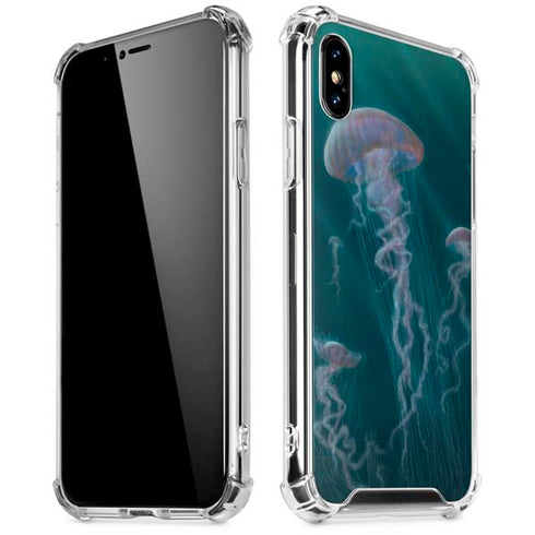 Blue Jellyfish by Vincent Hie iPhone X/XS Clear Case