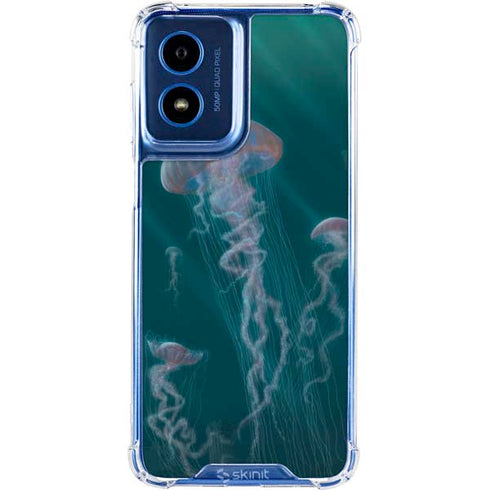 Blue Jellyfish by Vincent Hie Moto G 5G (2024) Clear Case