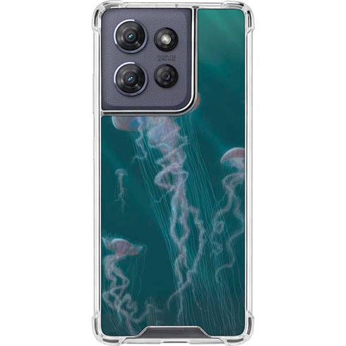 Blue Jellyfish by Vincent Hie Moto G Play 5G (2025) Clear Case