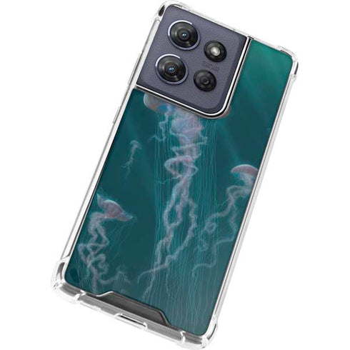 Blue Jellyfish by Vincent Hie Moto G Play 5G (2025) Clear Case