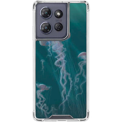 Blue Jellyfish by Vincent Hie Moto G Power 5G (2025) Clear Case