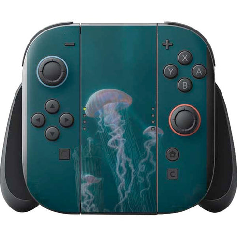 Blue Jellyfish by Vincent Hie Nintendo Switch 2 (2025) with Joy-Con Skin