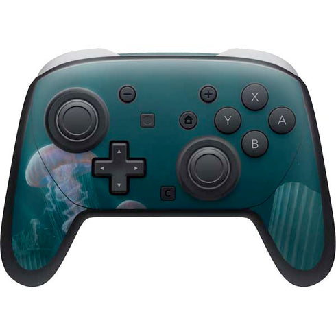 Blue Jellyfish by Vincent Hie Nintendo Switch 2 (2025) Pro Controller Skin