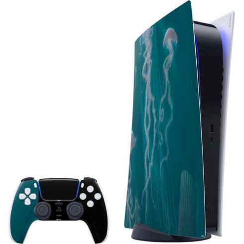 Blue Jellyfish by Vincent Hie PlayStation PS5 Skins