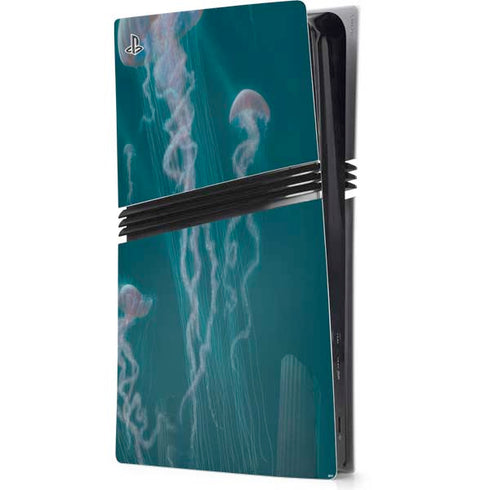 Blue Jellyfish by Vincent Hie PS5 Pro Console Skin