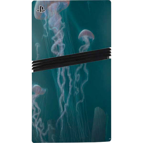 Blue Jellyfish by Vincent Hie PS5 Pro Console Skin