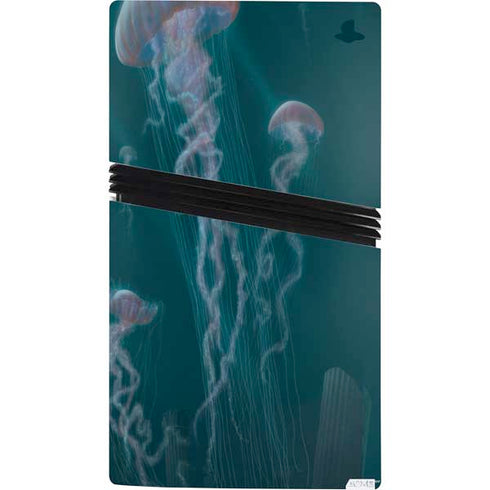 Blue Jellyfish by Vincent Hie PS5 Pro Console Skin