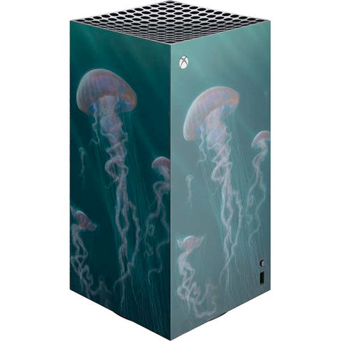 Blue Jellyfish by Vincent Hie XBox Series X Digital Edition Console Skin