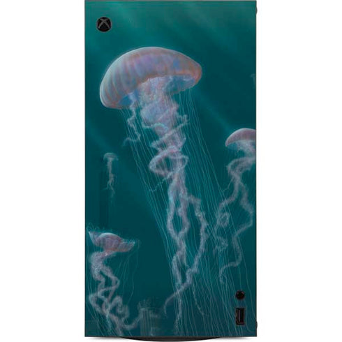 Blue Jellyfish by Vincent Hie XBox Series X Digital Edition Console Skin