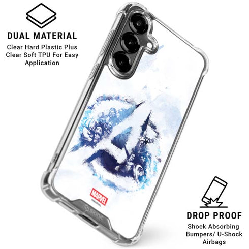 Marvel Avengers Blue Logo Galaxy S26 Plus Clear Case