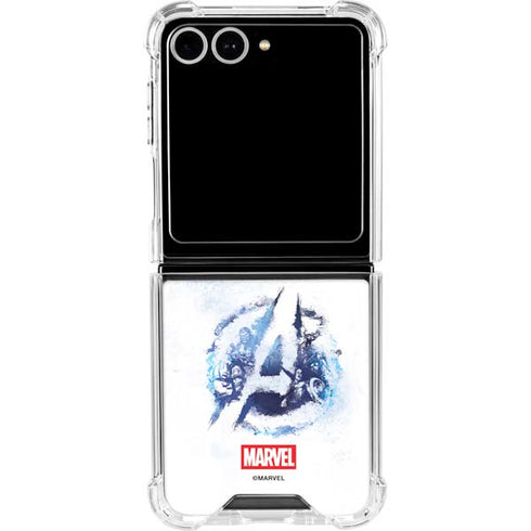 Marvel Avengers Blue Logo Galaxy Z Flip7 Clear Case