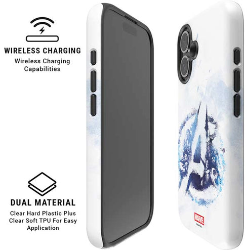 Marvel Avengers Blue Logo iPhone 16 Plus Magsafe Impact Case