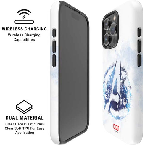 Marvel Avengers Blue Logo iPhone 16 Pro Max Magsafe Impact Case