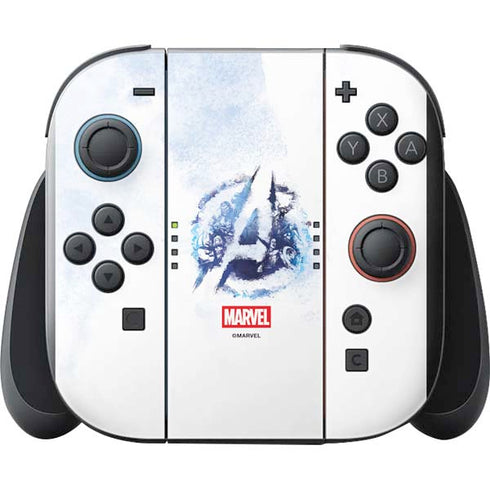 Marvel Avengers Blue Logo Nintendo Switch 2 (2025) with Joy-Con Skin