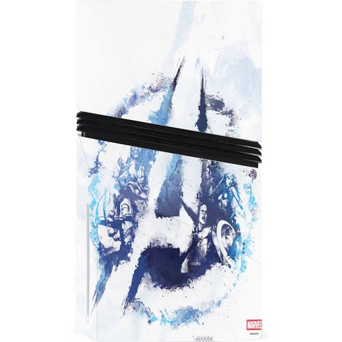 Marvel Avengers Blue Logo PS5 Pro Disk Console Skin